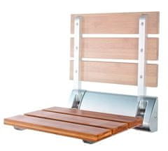 AQUALINE Sprchové sedátko 32x32, 5cm, sklopné, bambus AE236 - Aqualine