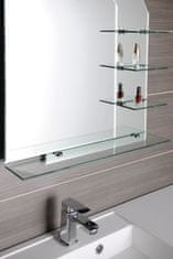 AQUALINE WEGA zrkadlo 65x90cm, zaoblené, s policami 65028 - Aqualine