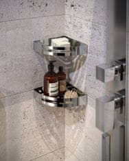 Gedy SMART rohová polica do sprchy, 210x45x210mm, leštený nerez 2479 - Gedy