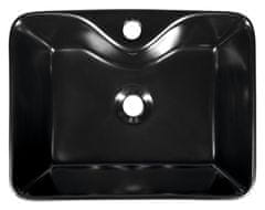 SAPHO BALENA keramické umývadlo 48x13,5x37 cm, na dosku, čierna mat BH7013B - Sapho