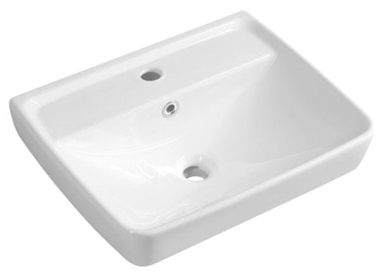 AQUALINE DURU keramické umývadlo 50x40 cm, biela TU0350 - Aqualine