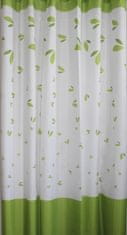 AQUALINE Záves 180x180cm, 100% polyester, zelené listy 16477 - Aqualine