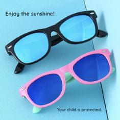 Techsuit Polarizované slnečné okuliare pre deti - UV ochrana - Žltá / tmavo modrá KP27259