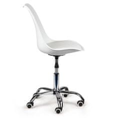ModernHome PC-009 WHITE 1SZT Kancelárska otočná stolička biela