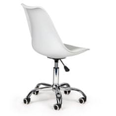ModernHome PC-009 WHITE 1SZT Kancelárska otočná stolička biela