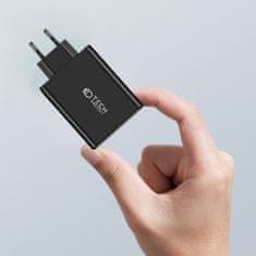 Tech-protect GaN sieťová nabíjačka USB / 3x USB-C 100W PD QC, biela
