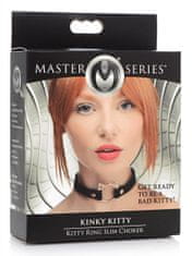 Master Series Master Series Slim Choker Kinky Kitty (Black), fetiš obojok