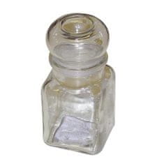 STREFA Sklenená fľaša 150 ml štvorcová s uzáverom 