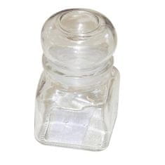 STREFA Sklenená fľaša 120 ml štvorcová s uzáverom