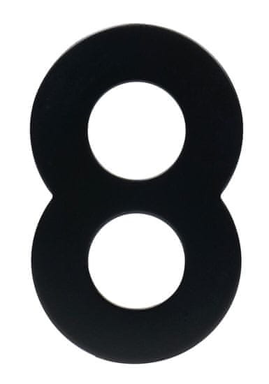 STREFA Číslo domu č. 8 95 mm z nehrdzavejúcej ocele čiernej farby