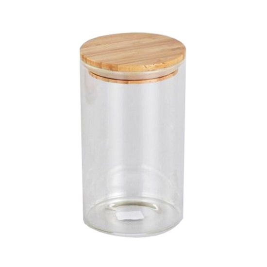 Dóza guľ. 1,0l skl.+bambus viečko