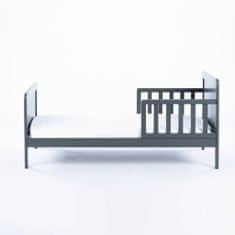 DREWEX Detská posteľ so zábranou Drewex Olek 140x70 cm grafit 