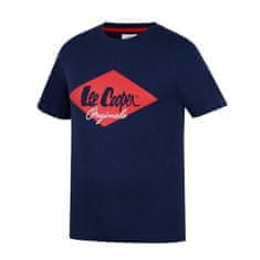 Lee Cooper  Logo Pánske Tričko Tmavo Modré Farba: Nám.modrá, Veľkosť: L