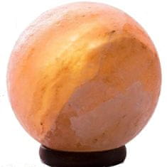 INNA Lampa SOĽNÁ okrúhla na drevenom podstavci Himalájska soľ 3 - 5 kg