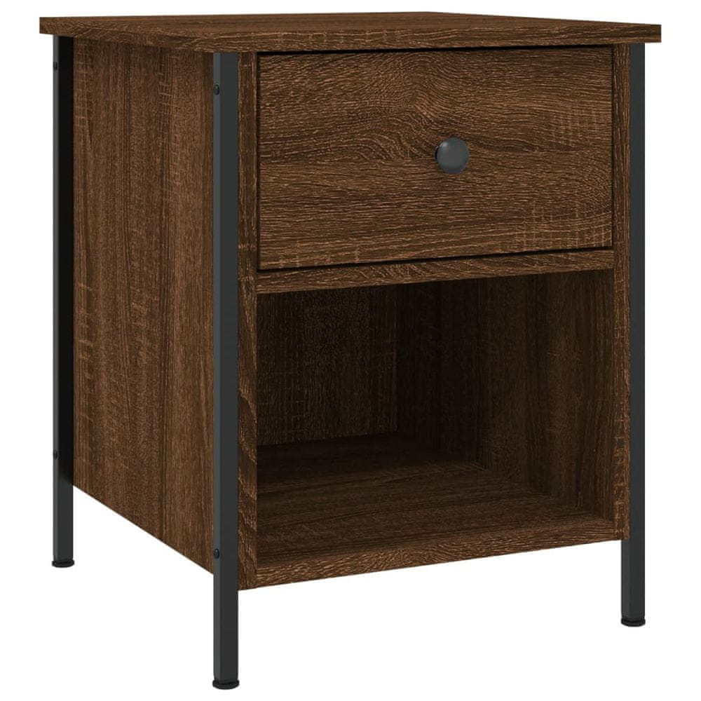 Vidaxl Nočný stolík hnedý dub 40x42x50 cm kompozitné drevo