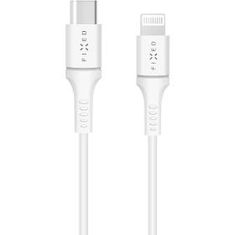 FIXED USB-C/Lightning kábel, 2m, MFI, biely