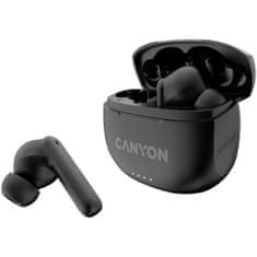 Canyon TWS-8 BT slúchadlá s mikrofónom, BT V5.3 JL 6976D4, puzdro 470mAh + 40mAh až 32h, čierna