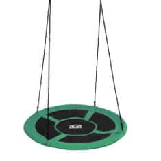 Aga Závesný hojdací kruh 110 cm Tmavo zelený + sada na zavesenie