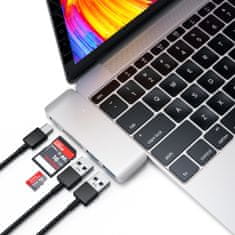 Satechi Type-C USB Passthrough, strieborná