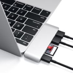 Satechi Type-C USB Passthrough, strieborná