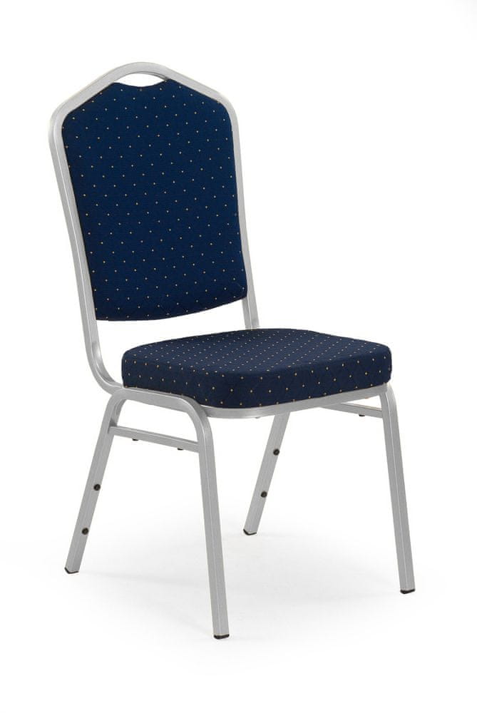 Halmar Kovová stoličky K66S, modrá / strieborná