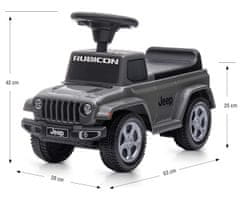 MillyMally Detské autíčko Jeep Rubicon Gladiator Grey