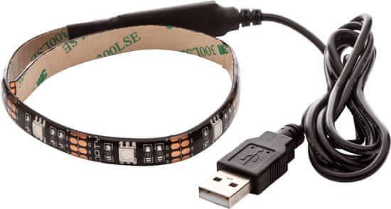 OPTY USB LED pás 30cm, RGB, integrovaný ovládač