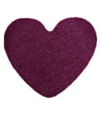Vopi Kusový koberec Eton fialový srdce 100x120 srdce