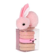 Princess Mimi ASST | Gumičky do vlasov , Ružový králik, 6 ks