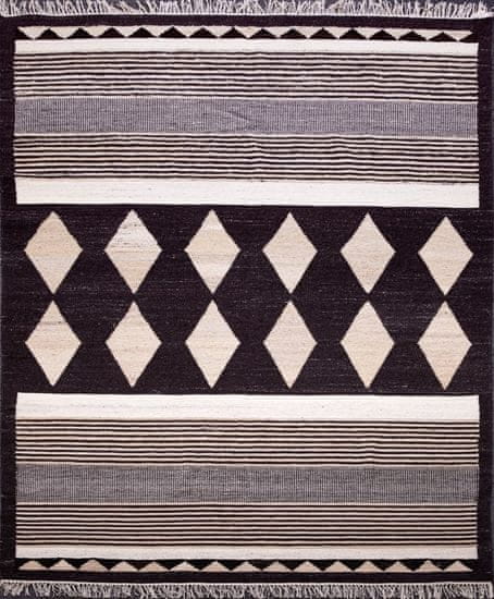 Diamond Carpets Ručne viazaný kusový koberec Alberta DESP P114 Dark Coffee Mix