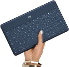Logitech klávesnice k tabletu Keys-To-Go, bluetooth, holandština/angličtina (920-010060), modrá