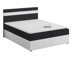 Veneti Boxspringová posteľ s úložným priestorom SISI COMFORT - 160x200, čierna / biela
