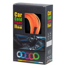 Solex Ambientné osvetlenie do auta 12V+USB 5m oranžové CAR COLD LIGHT LINE AO-5O