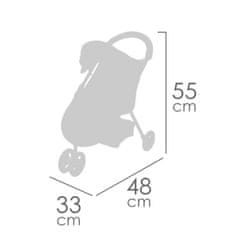 Rappa DeCuevas 90251 Športový kočík pre bábiky trojkolesový GALA 2023 - 55 cm