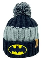 Eplusm Chlapčenská čiapka s brmbolcom Batman 52 cm Sivá