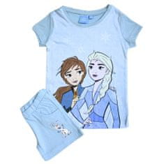 SETINO Dievčenský komplet tričko a kraťasy "Frozen" modrá 116 / 5–6 rokov Modrá