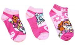 SETINO Dievčenské členkové ponožky Skye a Everest Paw Patrol 3 ks 31–34 Ružová