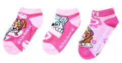 SETINO Dievčenské členkové ponožky Skye a Everest Paw Patrol 3 ks 31–34 Ružová