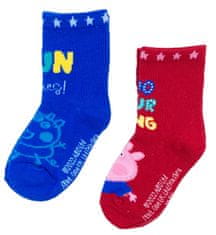 Eplusm Chlapčenské vysoké ponožky Peppa Pig 2 ks 31–34 Viacfarebná