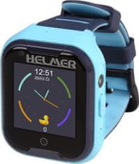 Helmer detské hodinky LK 709 s GPS lokátorom / dot. display/ 4G/ IP67/ micro SIM/ videohovor/ foto/ Android a iOS/ modré