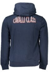 Cavalli Class  Perfektná Pánska Mikina na zips Modrá Farba: Modrá, Veľkosť: S