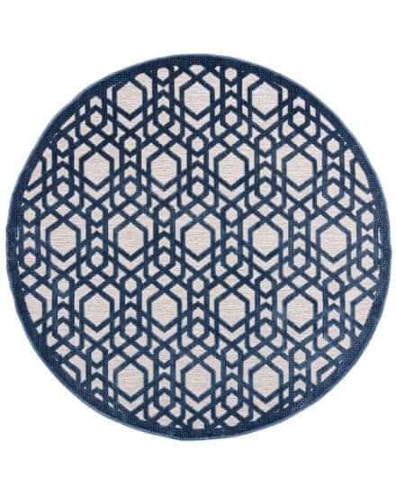 Flair Kusový koberec Piatto Oro Blue kruh – na von aj na doma