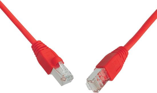 Solarix Patch kábel CAT6 SFTP PVC 0,5m červený snag-proof