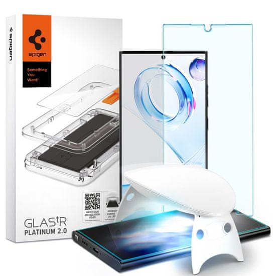 Spigen Ochranné Tvrdené Sklo Glas.Tr Platinum Samsung Galaxy S23 Ultra Clear
