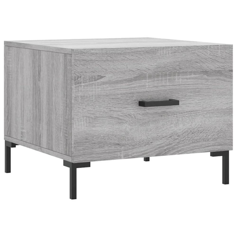 Vidaxl Konferenčný stolík sivý dub sonoma 50x50x40cm spracované drevo