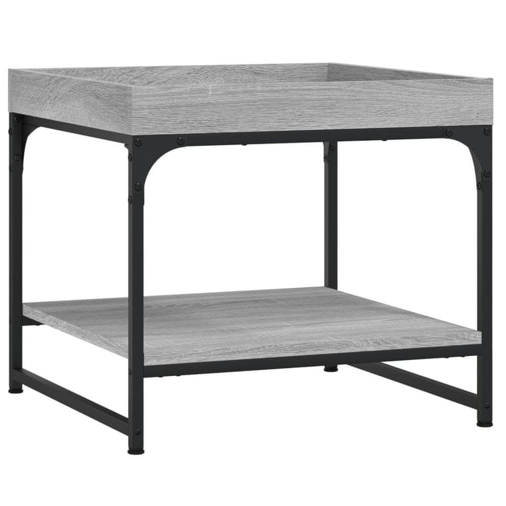 Vidaxl Konferenčný stolík sivý sonoma 49,5x49,5x45 kompozitné drevo