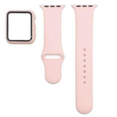 BStrap Silicone remienok s puzdrom na Apple Watch 44mm, pink