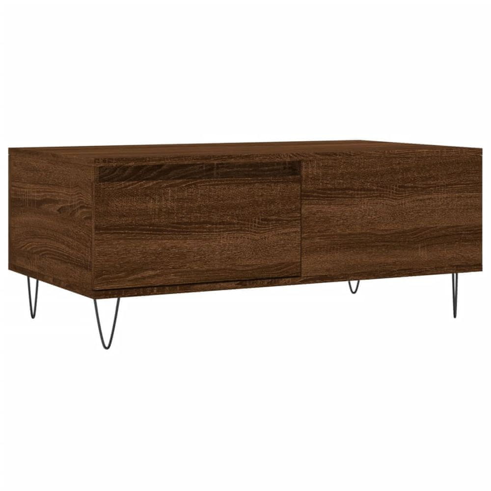 Vidaxl Konferenčný stolík hnedý dub 90x50x36,5 cm spracované drevo