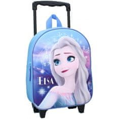 Detský cestovný 3D batoh na kolieskach Ľadové kráľovstvo - Elsa