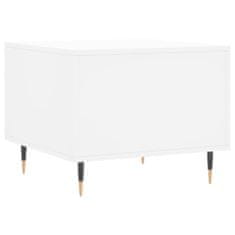 Vidaxl Konferenčný stolík biely 50x50x40 cm kompozitné drevo